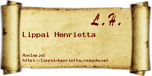 Lippai Henrietta névjegykártya